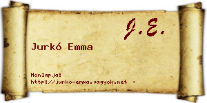 Jurkó Emma névjegykártya